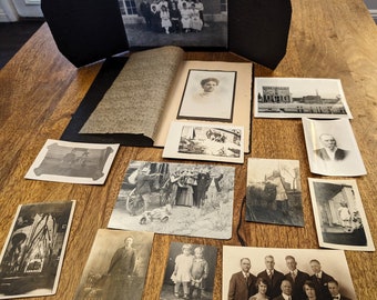 1900 bis 1915, Sammlung von 13, Original antike Fotografie, Schwarzweiß-Porträts, viktorianischer Sammler, Vintage-Fotografie