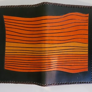 Cuaderno de cuero, 100 páginas, libro de bolsillo, puntada de látigo, regalo nostálgico de los años 80, diario vintage, billetera vintage, libro de bolsillo vintage, arte en piedra arenisca