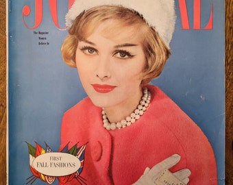 1958, Ladies Home Journal, 163 Seiten, Vintage-Fotografie, Vintage-Mode, Mid-Century-Sammler, Vintage-Küche, Vintage-Rezepte, Kunst der 1950er Jahre