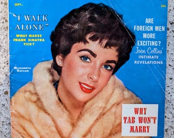1956, SCHERMSTERREN, Vintage Magazine, Old Hollywood, Marilyn Monroe, James Dean, Joan Collins, vintage fotografie, huis halverwege de eeuw