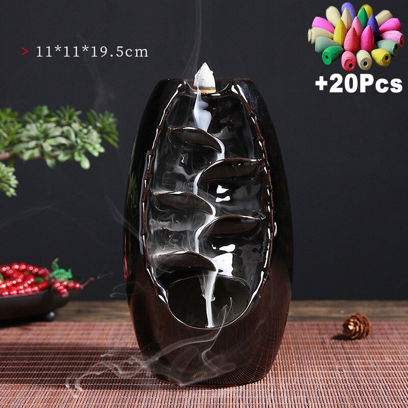 Waterfall Incense burner Backflow incense burner Rainbow Etsy