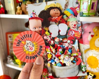 Glossy Sticker and Postcard: The Little Clown Show