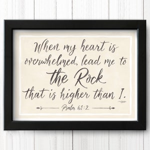 Lead Me to the Rock Watercolor Art Print