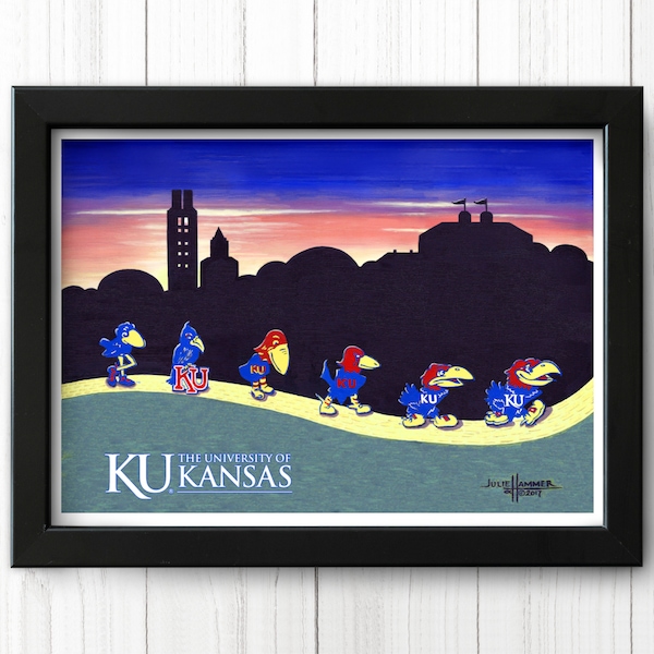 Kansas University, March of the Jayhawks Acrylic Art Print