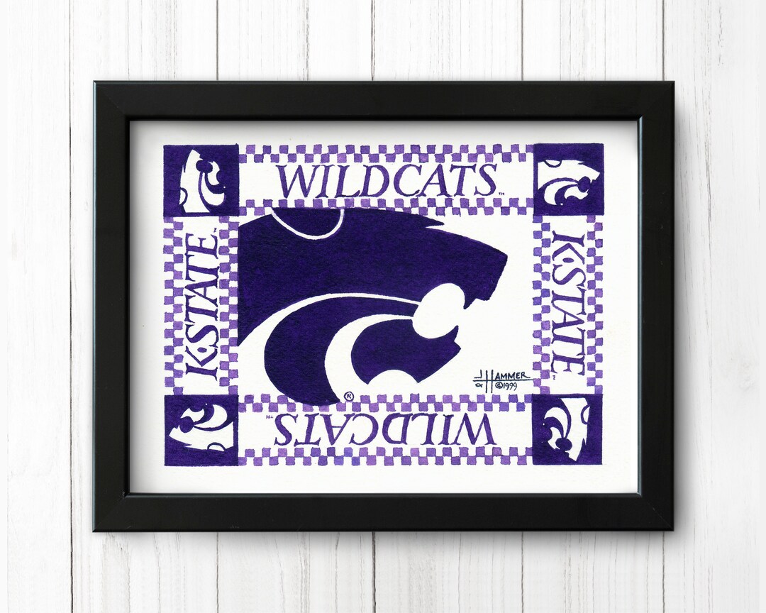Kansas State University KSU Powercat Watercolor Art Print - Etsy India