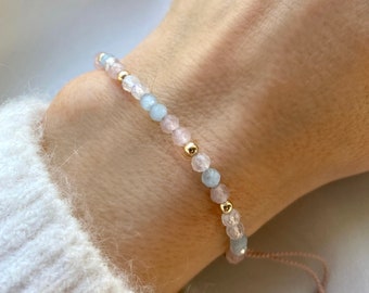 Bracciale diffusore di oli essenziali al quarzo rosa