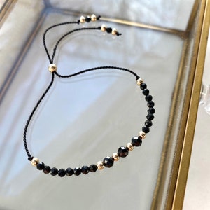 Pulsera de protección de turmalina negra, cristales de conexión a tierra y protección, escudo energético, regalo para empáticos, piedras preciosas protectoras, joyería para empáticos.