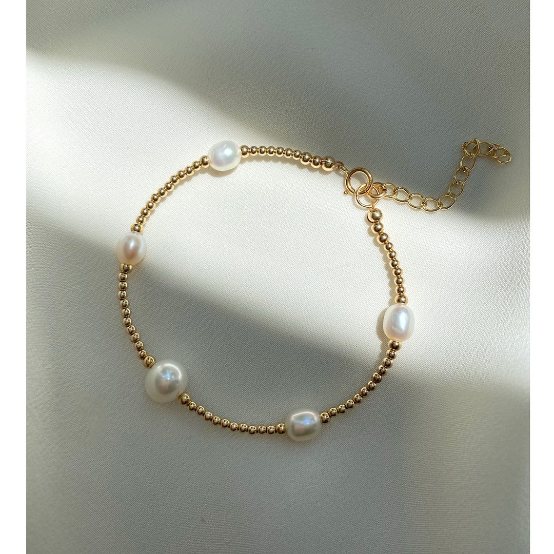 Bracelet de Perles d'Eau Douce main image 1