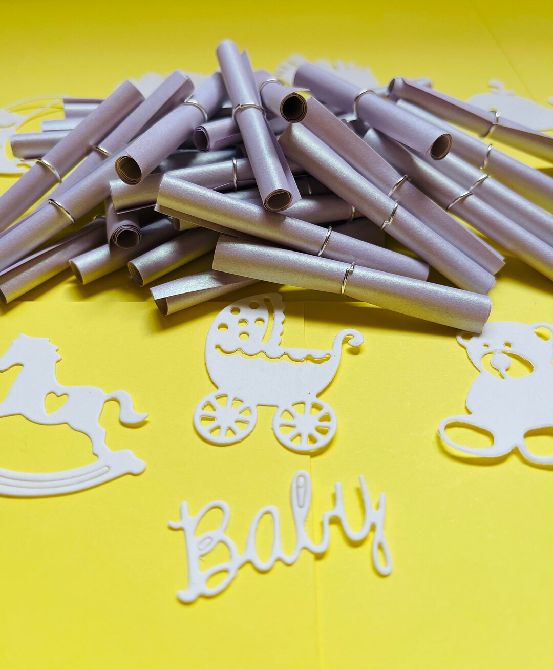 Baby Shower Message in a Bottle Scrolls Wish and Promise for Etsy