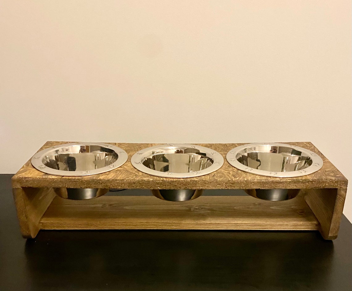 Triple Dog Bowl Stand Etsy