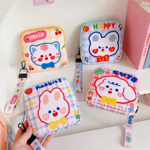 Cute Cosmetic Bag / Kawaii Makeup Pouch for Girls / Tampon or Etsy