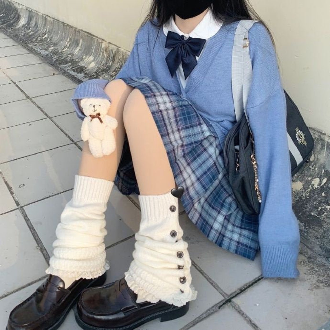 Japanese School Girl Style Super Cute Knee Socks Etsy