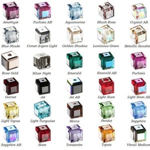 Pack of Six (6): Swarovski 6mmx6mm Crystal Cube Bead #5601