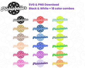 Pickleballer Design • SVG, PNG (Digital Download) • Cricut • Canva
