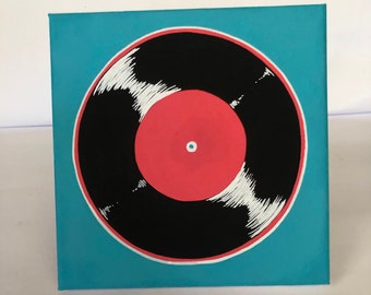Music Record Hand Painted Painting