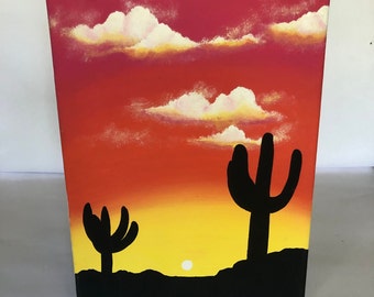 Desert Quiet Hand Painted Painting