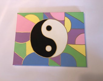 Yin and Yang Hand Painted Painting