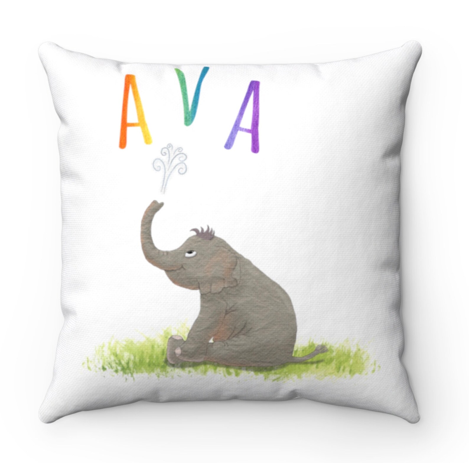 Personalized Elephant Pillows for Baby Custom Elephant Girls Etsy