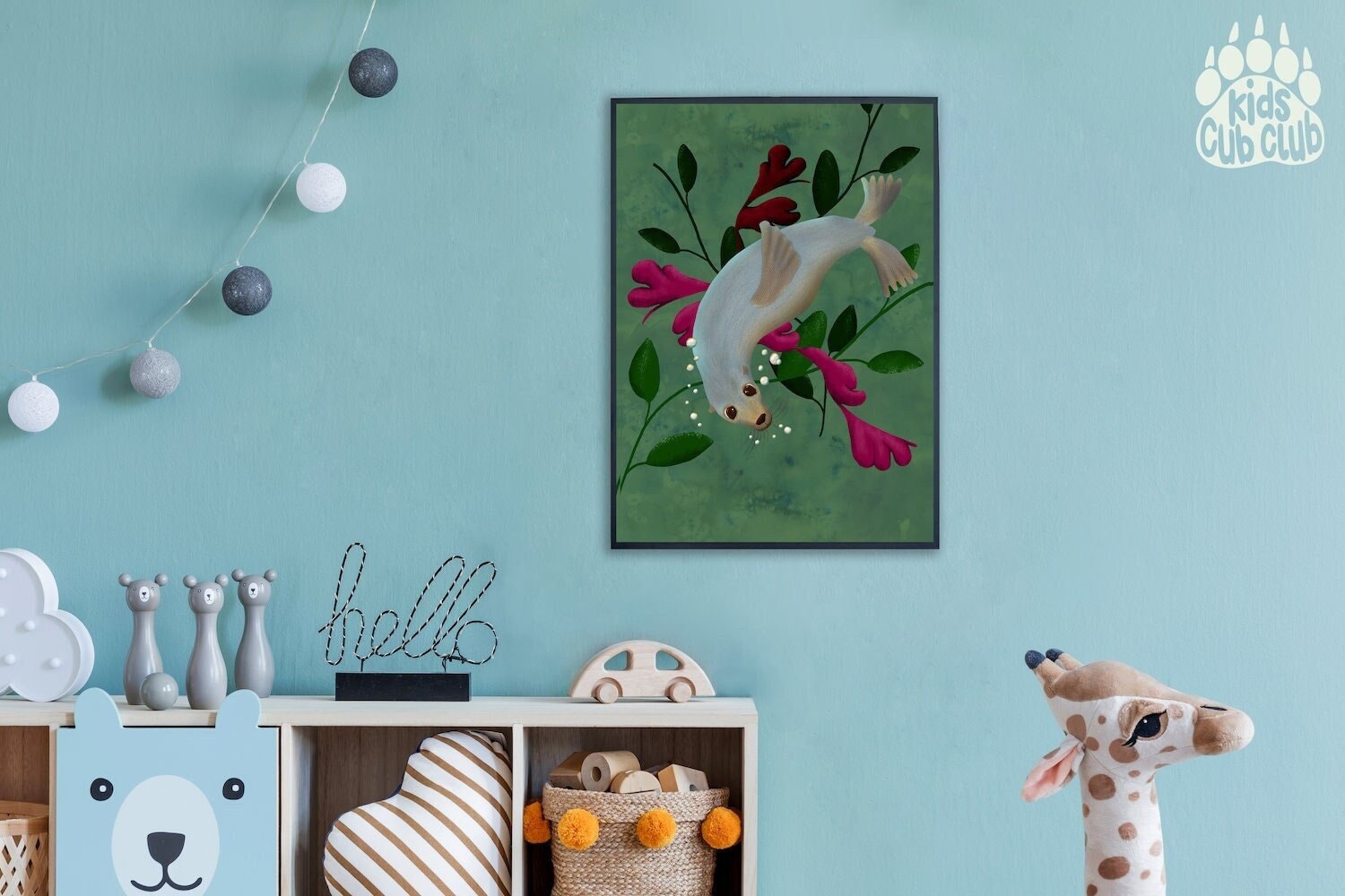 Seal Print Kids | Seal Nursery Decor | Seal Animal Art | Seal Baby Room | Zoo Nursery Decor | Baby Animal Nursery