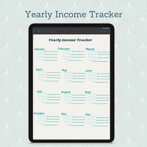 Yearly Income Tracker | Income Planner  | Passive Income Organizer | Multiple Streams of Income Tracker | Printable