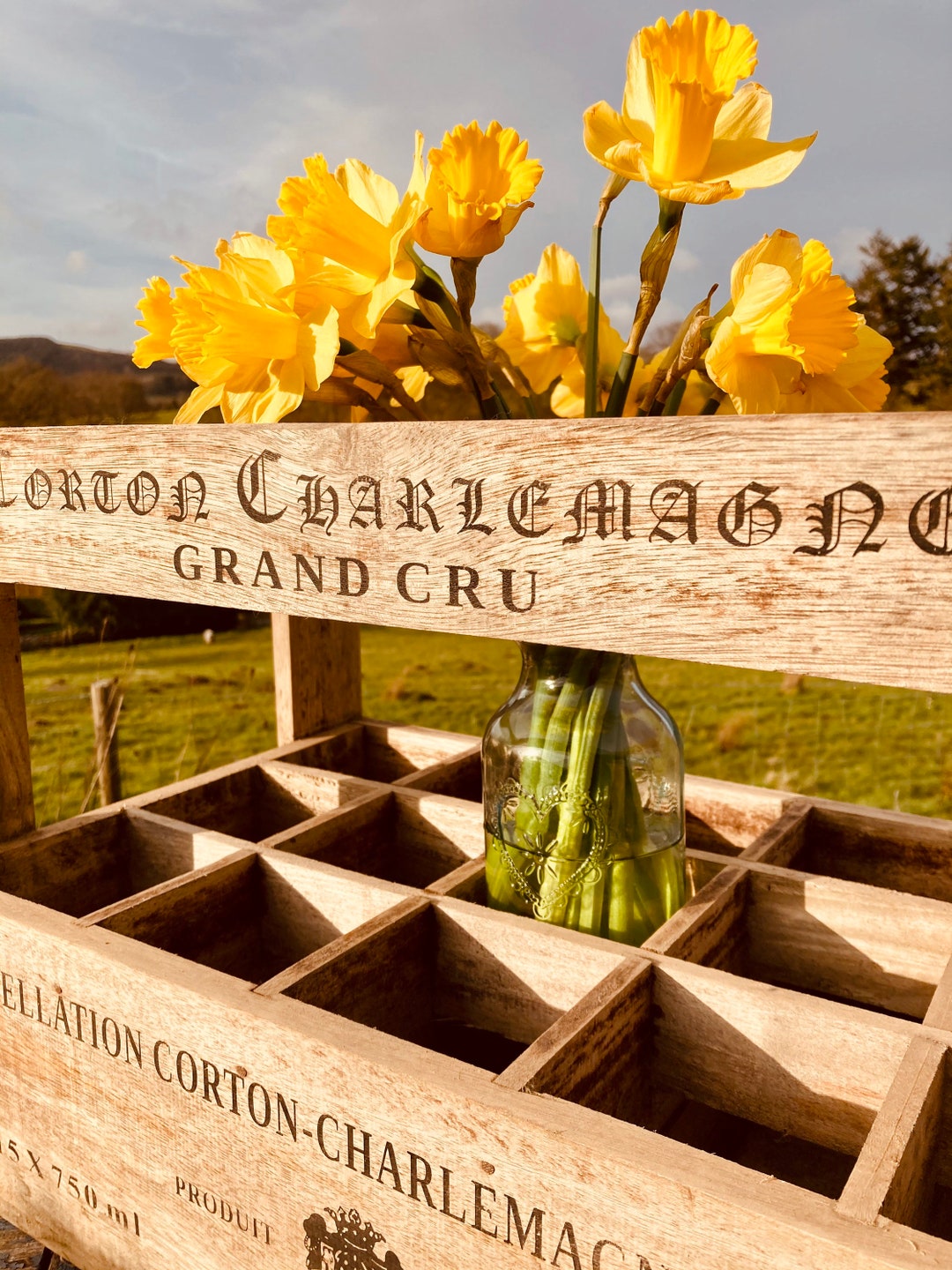 Authentic Vintage Wine Crate/wooden Crate/corton Charlemagne Crate