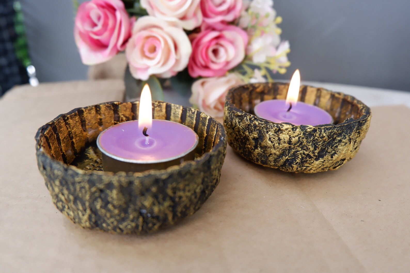 Handmade Paper mache scented candle holder Eco Friendly Etsy