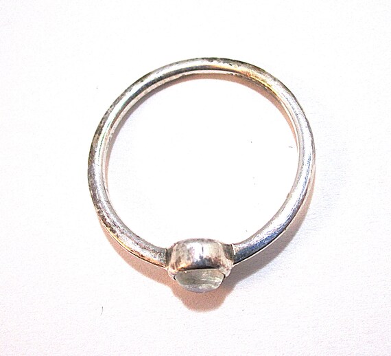 Vintage Sterling Silver Moonstone Stackable Ring … - image 2