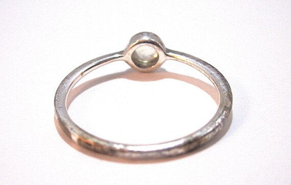 Vintage Sterling Silver Moonstone Stackable Ring … - image 5