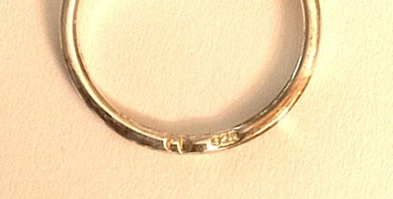 Vintage Sterling Silver Moonstone Stackable Ring … - image 6