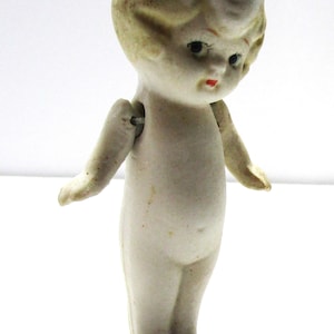 Vintage Porcelain Japan Bisque Flapper Side Eyed Mini Kewpie Doll