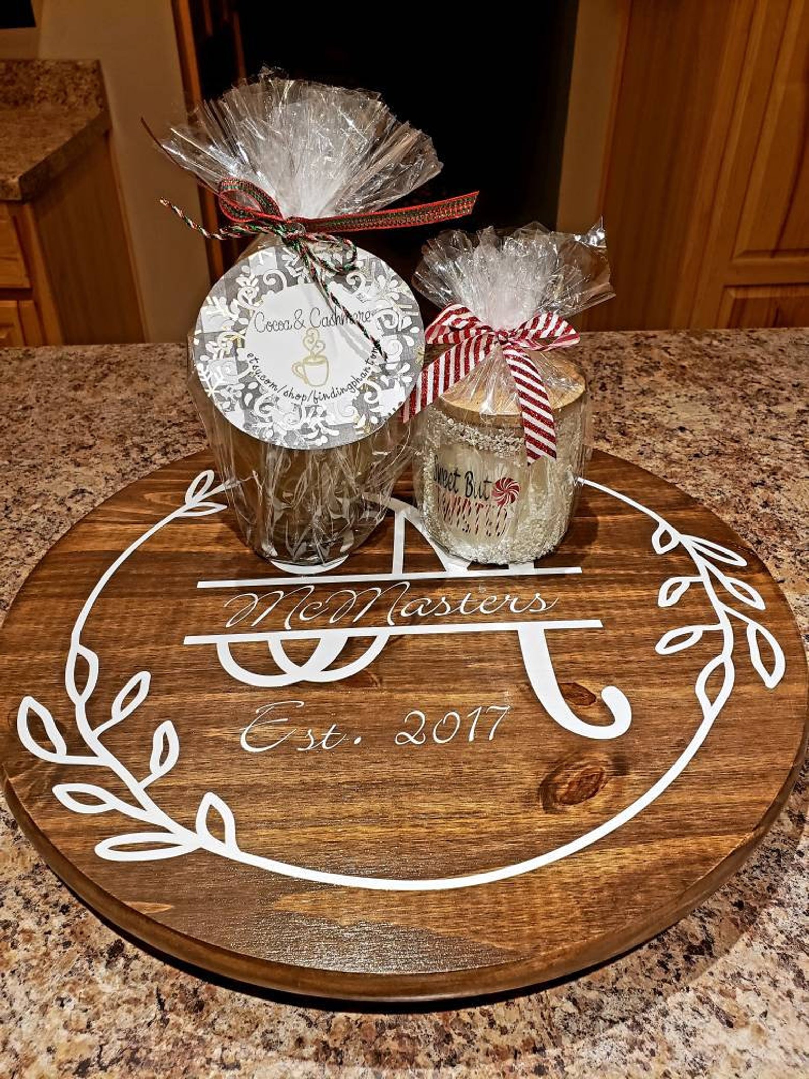 Personalized 18 Inch Tabletop Lazy Susan Christmas Gift Etsy