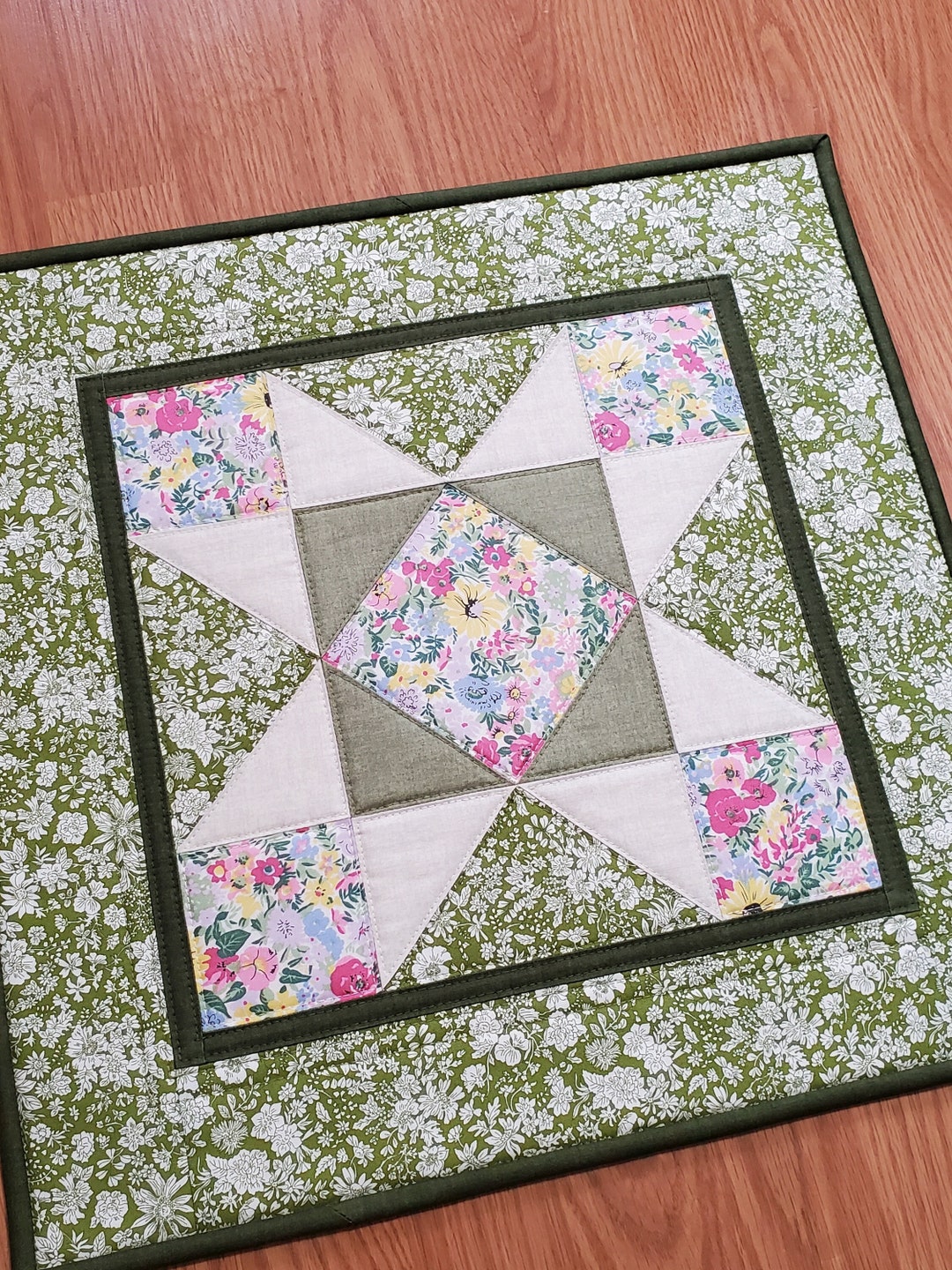 Morning Glory Quilted Table Topper NCU0NNT1683 main image 0