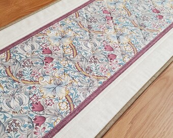 Quilted Vintage Style Table Runner, 42" x 15" Floral Table Runner, Spring Table Runner, Summer Table Runner, Handmade Table Quilt