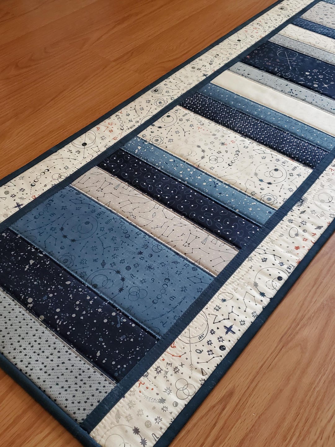 Constellation Stripe Quilted Table Runner NCU0DQQ0525