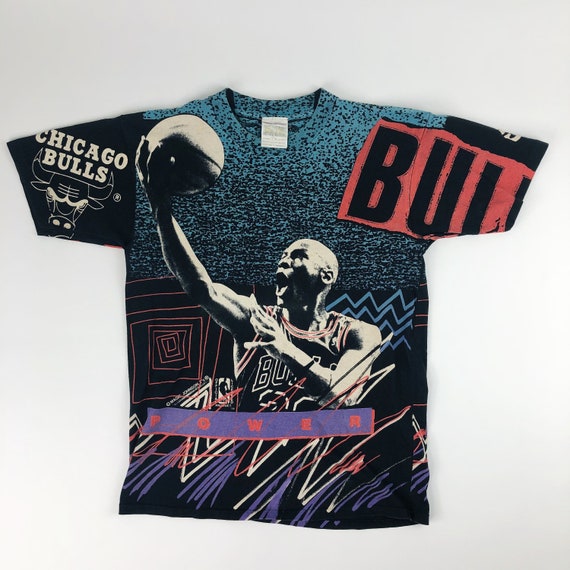 VTG NBA Chicago Bulls Michael Jordan All Over Prin