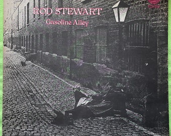 Rod Stewart - Gasoline Alley - Album vinyle de 1970 en très bon état - Vertigo 6360 500. Pochette rabattable, Large Vertigo « Swirl ».