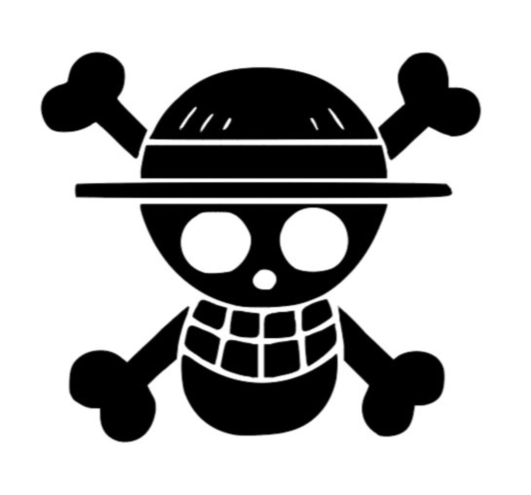 One Piece Jolly Roger Flag Decal Straw Hat Crew Vinyl Art Sticker 