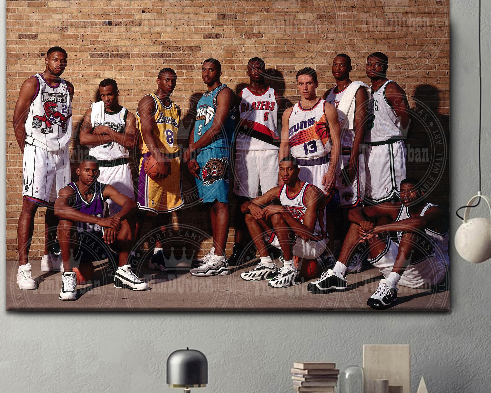 NBA Basketball Canvas Basketball Players Wall Art Sport Art Etsy