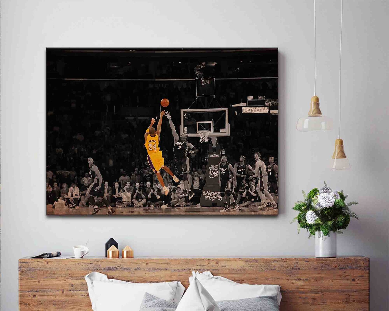 Kobe Bryant Lakers Home Decor Canvas Staples Center in Los Etsy