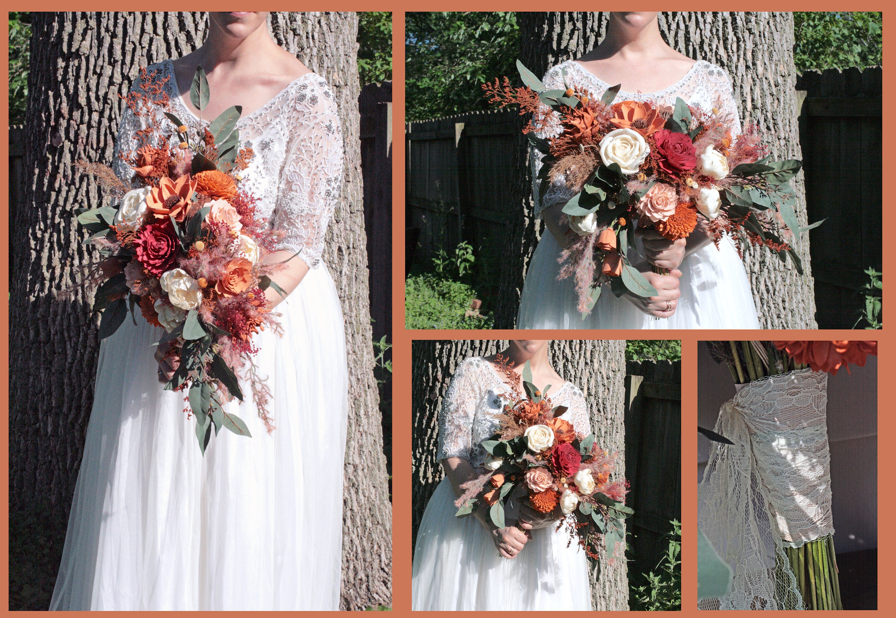 Colorful Boho Bouquet, Wedding Bridesmaids Floral Accessories, Everlasting  Bouquet, Unique Custom Design Rustic Dried Flowers Bridal Bunch 