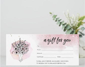 Floral and Forever Etsy Shop Gift Certificate 25.00 + Physical Voucher Mailed - Sola Wood Forever Flowers Home Decor, Weddings, Showers more