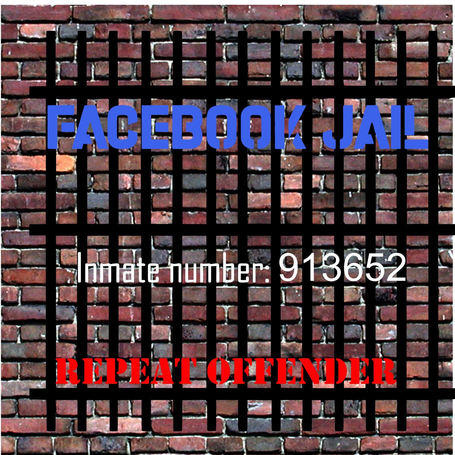 Facebook Jail Inmate Repeat Offender Svg Social Media Humor | Etsy