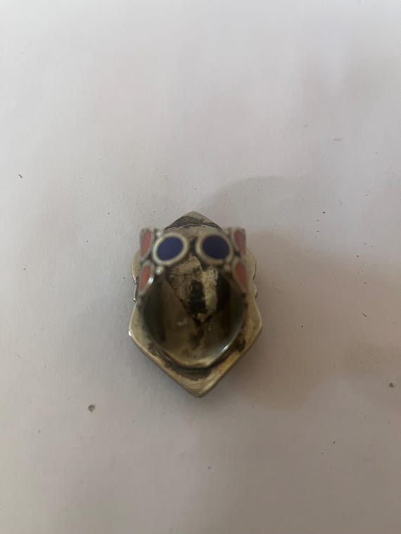 Vintage Bohemian Multistone w. Inlay Statement Ri… - image 6