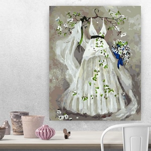 Dreamy Wedding Dress - 40x50cm Paint By Numbers DIY Kit for adults