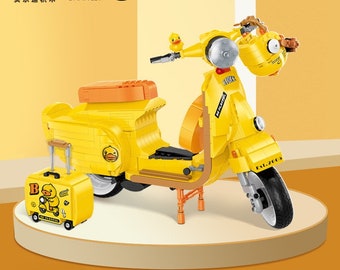 B Duck Motorcycle Mini Building Blocks Set
