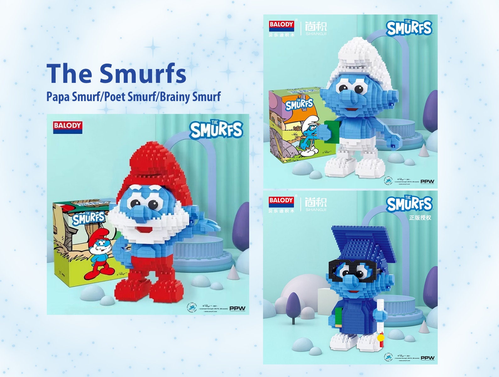 Smurf, Toys, Smurfs Smurfette Brainy Smurf