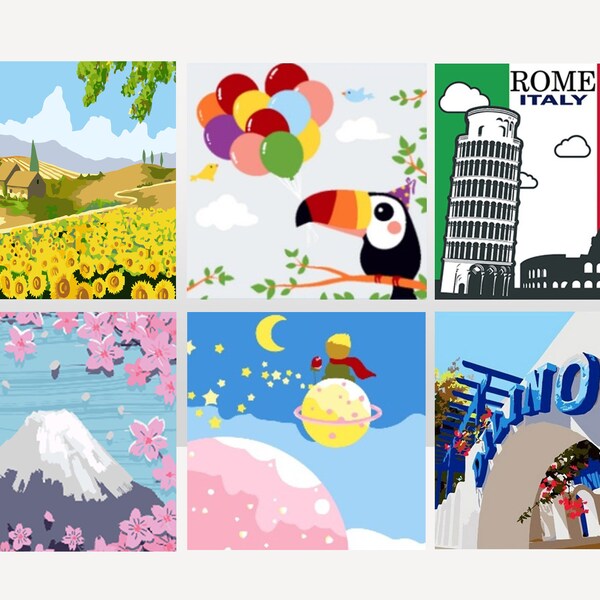 Paint by Numbers Adult With Stretched Frame Etsy