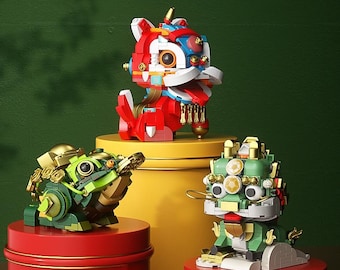 Chinese New Year Decoration - Qilin / Lion Dance / Wealth-Bringing Toad DIY building block set
