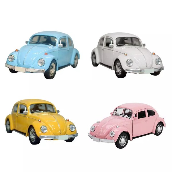 Limit Discounts  Newest Arrivals Vintage Beetle Diecast Pull Back Car Model Toy for Children Gift Decor Cute Figurines