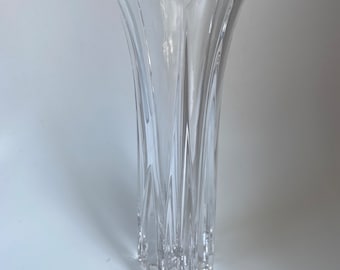 Vintage Mikasa Icicles Crystal Vase Home Decor, 8.25” Tall